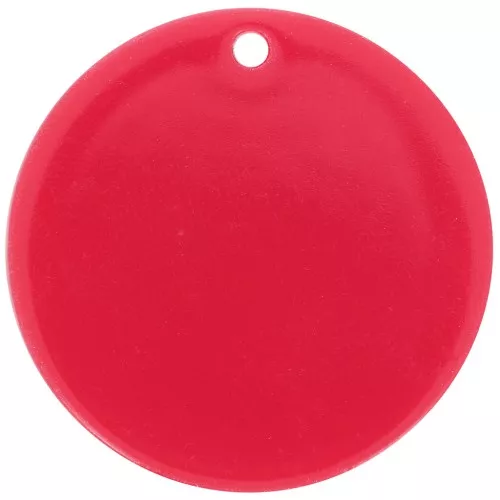 30 mm round pendant in transparent acetate - Cadmium Red x1