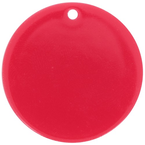 30mm Round clear acrylic pendant - Cadmium Red x1