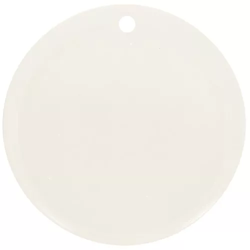 30 mm round pendant in transparent acetate - Off-white x1