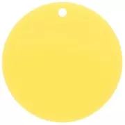 30mm Round clear acrylic pendant - Sunshine Yellow x1