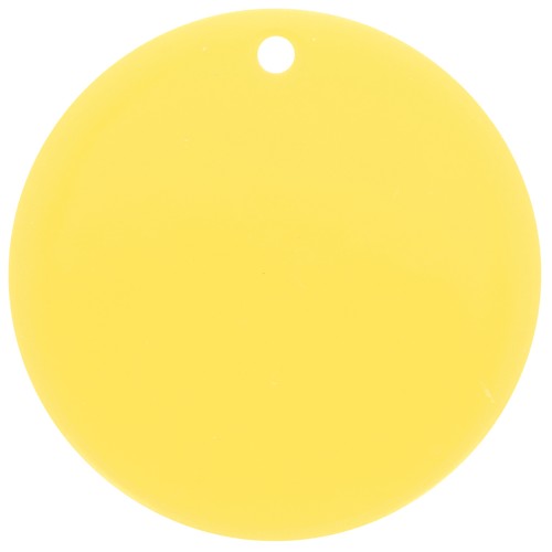 30 mm round transparent acetate pendant - Sunshine Yellow x1