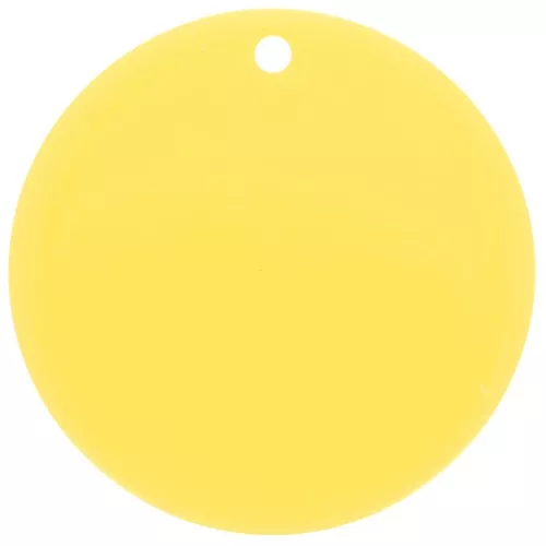 30 mm round transparent acetate pendant - Sunshine Yellow x1