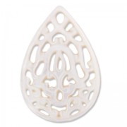 Mother-of pearl drop Spacer  35 mm Natural|raw }}