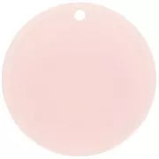 30mm Round clear acrylic pendant - Pale pink x1