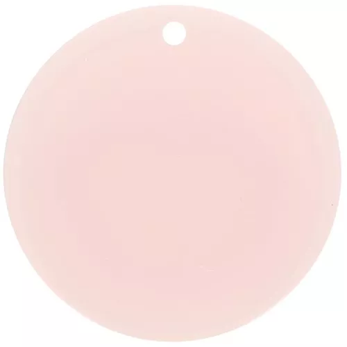 30 mm round pendant in transparent acetate - Pale pink x1