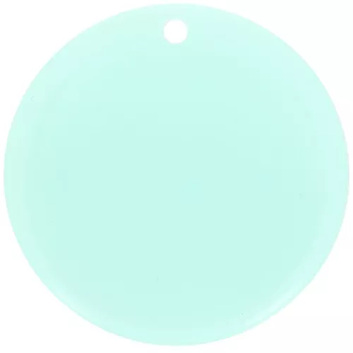 30 mm round transparent acetate pendant - Water green x1