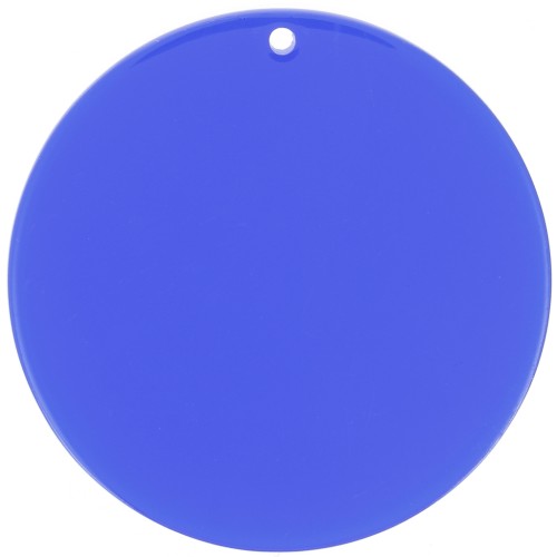 50mm Round transparent acrylic pendant - Royal Blue x1