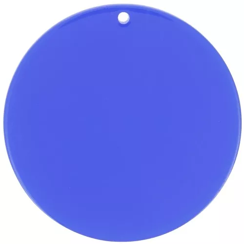 50mm Round transparent acrylic pendant - Royal Blue x1