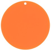 50mm Round transparent acrylic pendant - Apricot x1|raw }}