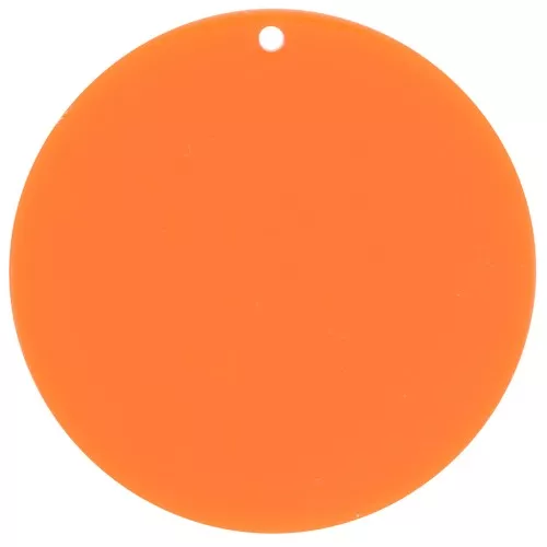 50mm Round transparent acrylic pendant - Apricot x1