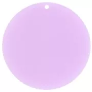 50mm Round transparent acrylic pendant - Lilac x1