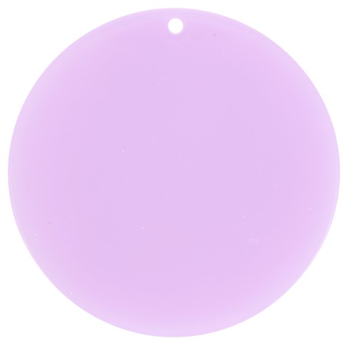 50mm Round transparent acrylic pendant - Lilac x1
