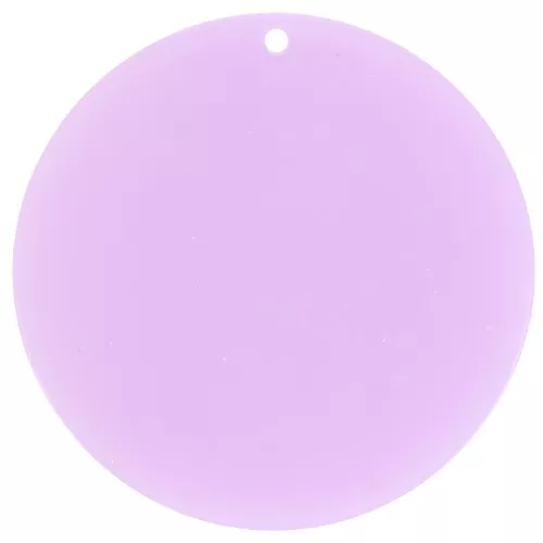 50mm Round transparent acrylic pendant - Lilac x1