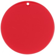 50mm Round transparent acrylic pendant - Cadmium Red x1
