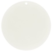 50mm Round transparent acrylic pendant - Off-white x1