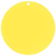 50mm Round transparent acrylic pendant - Sunshine Yellow x1