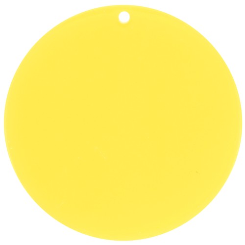 50mm Round transparent acrylic pendant - Sunshine Yellow x1