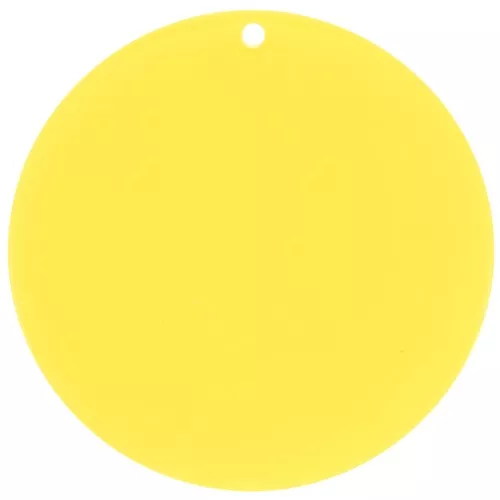 50mm Round transparent acrylic pendant - Sunshine Yellow x1