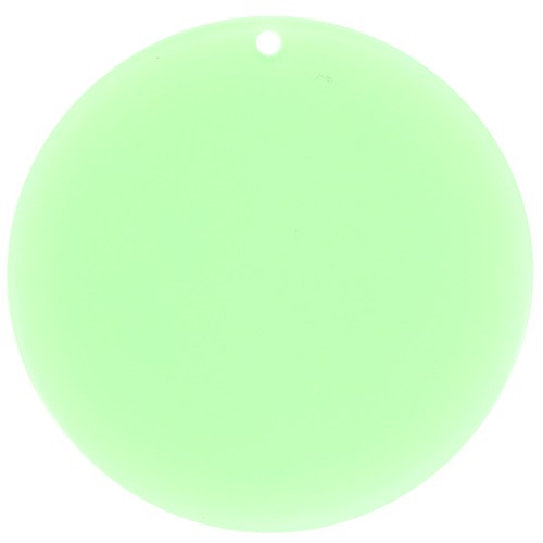 50mm Round transparent acrylic pendant - Mint x1