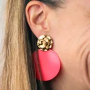 50mm Round transparent acrylic pendant - Mint x1