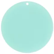 50mm Round transparent acrylic pendant - Water green x1