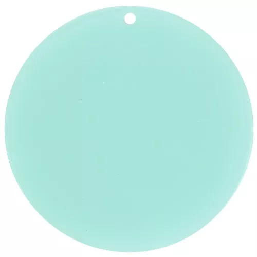 50mm Round transparent acrylic pendant - Water green x1
