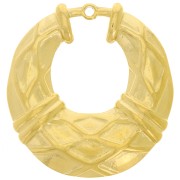 31x29mm Stainless steel 304L hollowed drops braided effect Pendants - Gold x2|raw }}