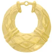 31x29mm Stainless steel 304L hollowed drops braided effect Pendants - Gold x2