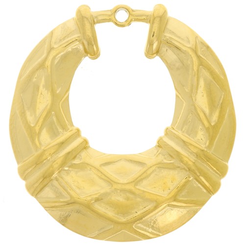 31x29mm Stainless steel 304L hollowed drops braided effect Pendants - Gold x2