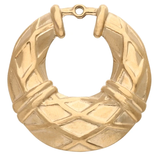 31x29mm Stainless steel 304L hollowed drops braided effect Pendants - Gold x2