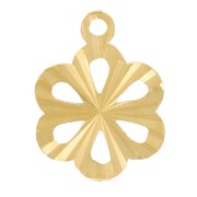 8mm 304L stainless steel ribbed flower charm - Gold x1|raw }}