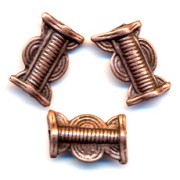 Metal ethnic tube old copper tone 17x11mm x1|raw }}