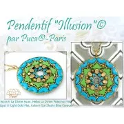 6x10mm Glass beads Hélios® by Puca® - La Divine Aqua x10g