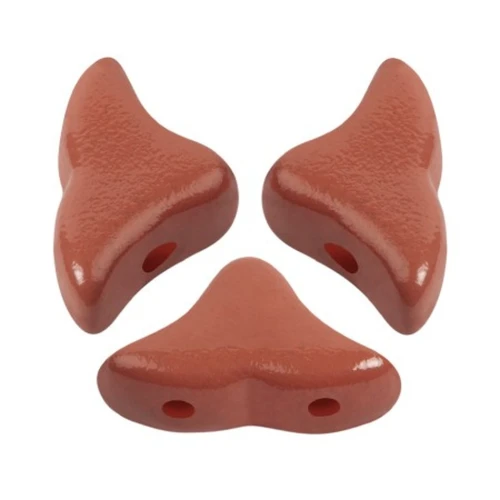 6x10mm Glass beads Hélios® by Puca® - La Divine Terracotta x10g
