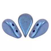 5x8mm Amos® Glass beads by Puca® - Stardust Blue x10g