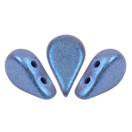 5x8mm Amos® Glass beads by Puca® - Stardust Blue x10g