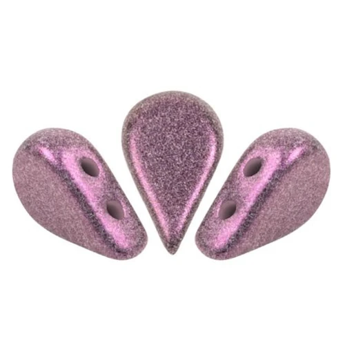 5x8mm Amos® Glass beads by Puca® - Stardust Amethyst x10g
