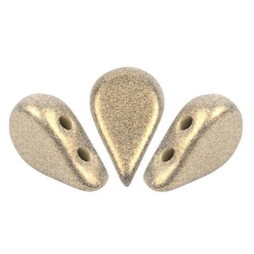 5x8mm Amos® Glass beads by Puca® - Stardust Beige x10g