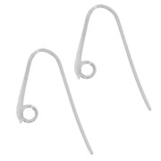 15mm 925 Sterling Silver Drop earwires x2