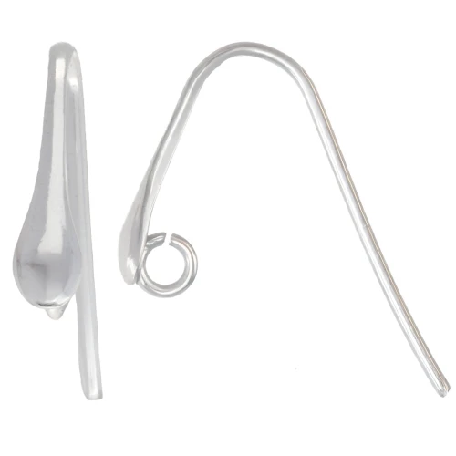 15mm 925 Sterling Silver Drop earwires x2