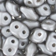 SuperDuo 2.5x5mm Pearl Coat Silver x10g