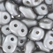 SuperDuo 2.5x5mm Pearl Coat Silver x10g