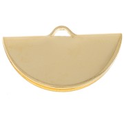 19.5x11mm half moon crimp ends - 3 microns Gold-plated x1|raw }}