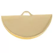 19.5x11mm half moon crimp ends - 3 microns Gold-plated x1