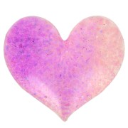 17x20mm Transparent resin heart cabochon - Glitter Violet - Pink x1|raw }}