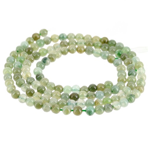 3mm round gemstone bead - Nephrite Jade x40cm
