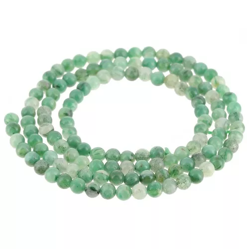3mm round gemstone beads - Green African Jade x40cm