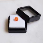 6.1mm Round fire opal - 0.5 cts x1|raw }}