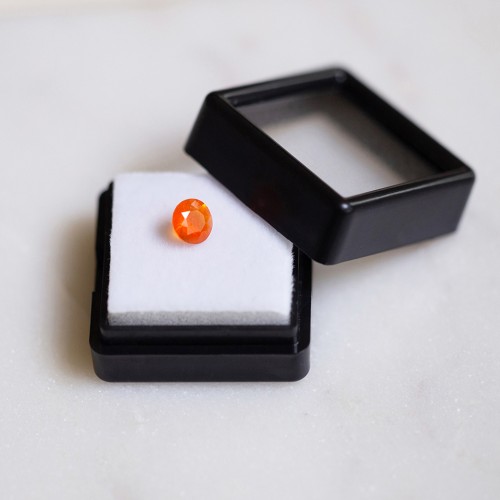 6.1mm Round fire opal - 0.5 cts x1