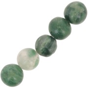 8mm Round gemstone beads - Green African Jade x10|raw }}